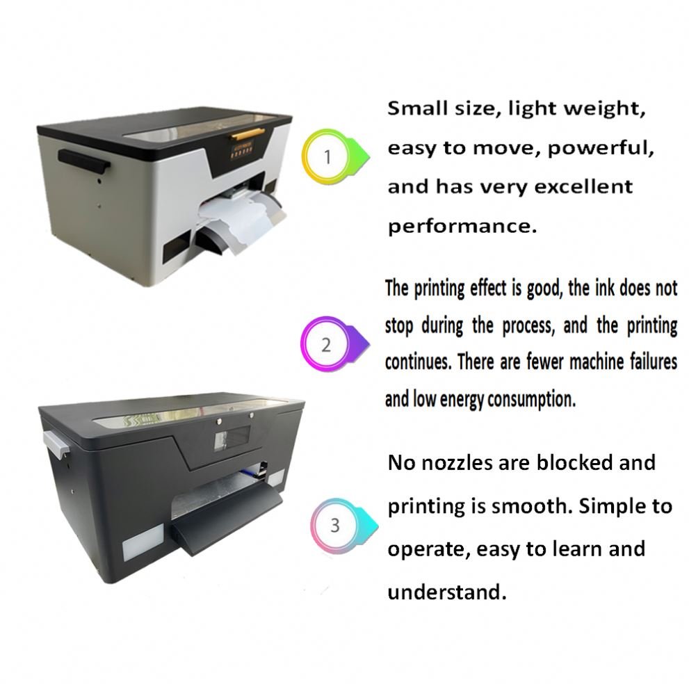Full-automatic Better Printer heat transfer printing single head xp600 small size a3 dtf printer for tshirt transfer printing