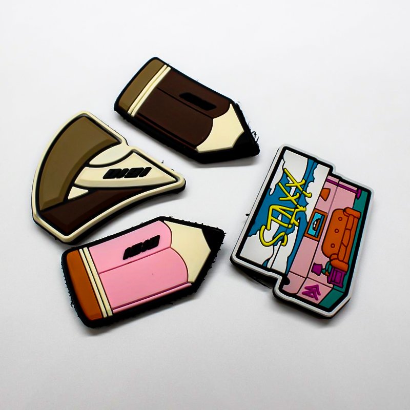 Embossed PVC Patch for Bags & Clothes Custom Soft PVC Rubber 3D Garment Labels Heat Transfer Silicone Tag Wholesale