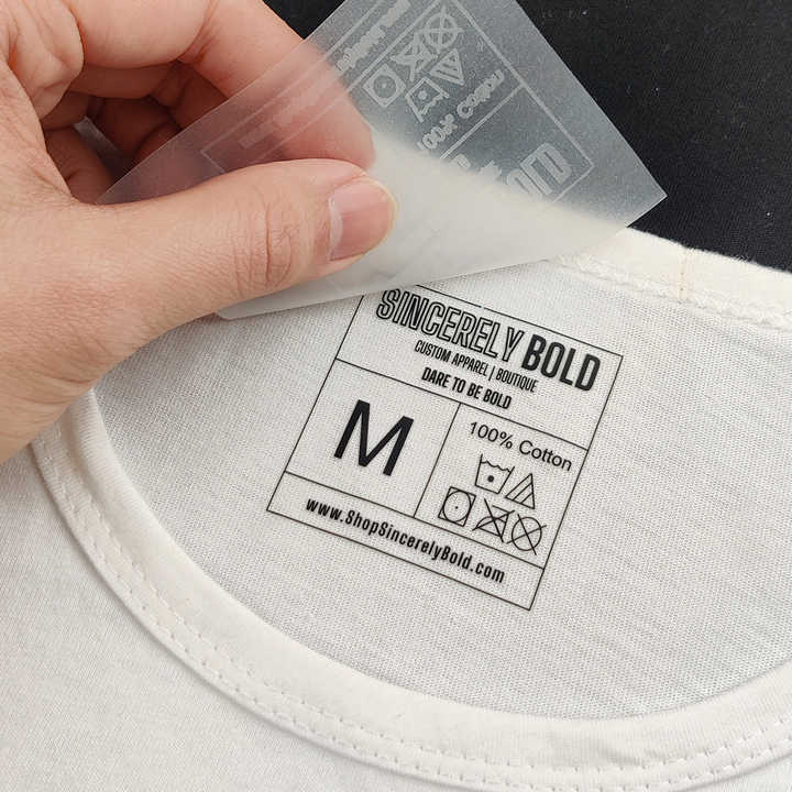 Personalized Custom Design Heat Transfer Brand Logo Labels Iron on Stickers Neck Size Labels for Clothing