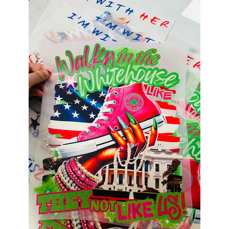 Wholesale high quality Heat Transfer custom Labels Screen Print Heat Transfers iron on transfer print on t-shirt