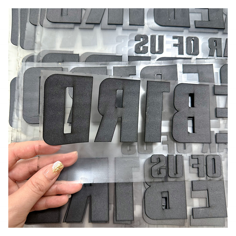 Manufacturer customized 3D Raised Rubber Logo Printing brand dtf transfers whole silicone heat transfer label