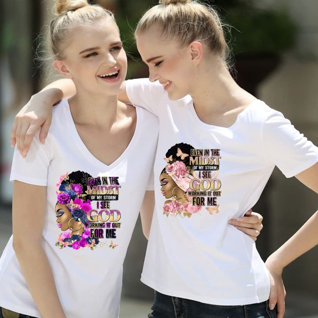 Custom Design Vinyl or Glitter Heat Press Transfer Printing for Clothes