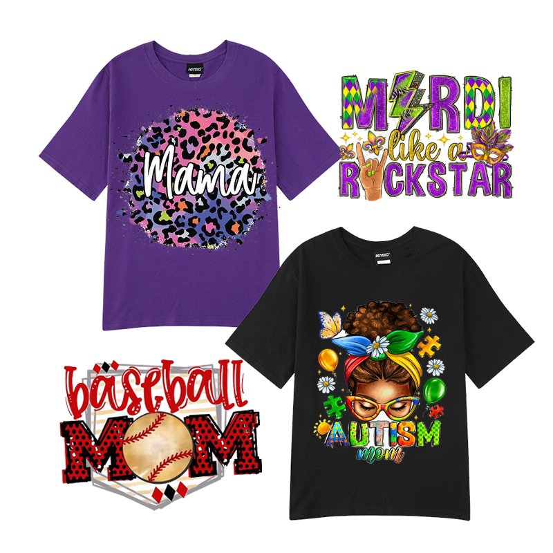 customization print t shirt heat transfer dtf logo sticker screen print heat transfers dtf heat transfer designs for t shirt