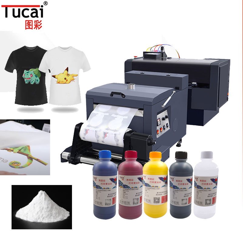 Factory Price Direct to Film White Ink CMYK W Digital Heat Transfer Shake Powder Printing DTF Ink For Epson Printers