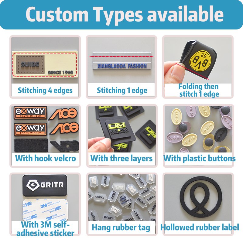 Custom 3D Iron On Patch Rubber PVC TPU Silicone LOGO T-shirt Thermal Clothing Heat transfer Labels printing