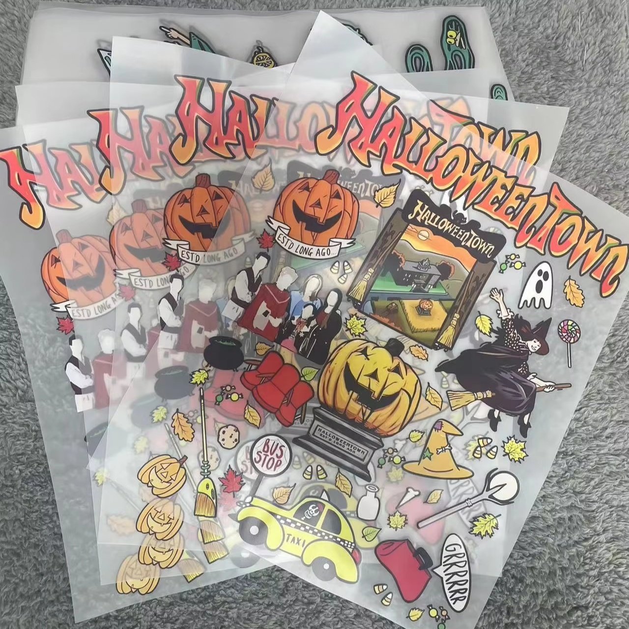 custom waterproof DTF delivery designs available for printing vinyl film designs dtf printed sticker for t-shirts heat transfers