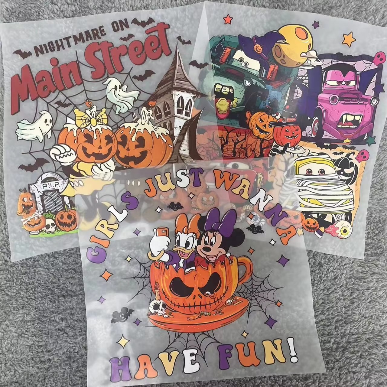 custom waterproof DTF delivery designs available for printing vinyl film designs dtf printed sticker for t-shirts heat transfers