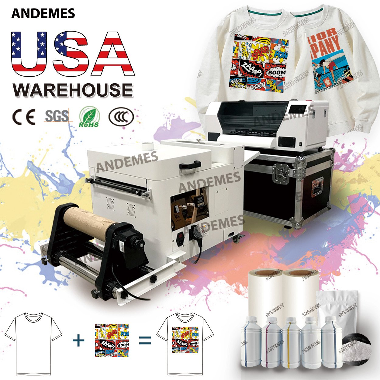 A3 13inch desktop mini clothes printing machine xp600head dtf printer Hoson board for small business