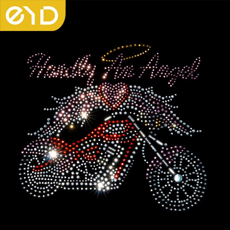 EYD Minor Customization Designs Rhinestones Transfer DTF Heat Transfers For Prints T-shirts Clothing Custom Logo