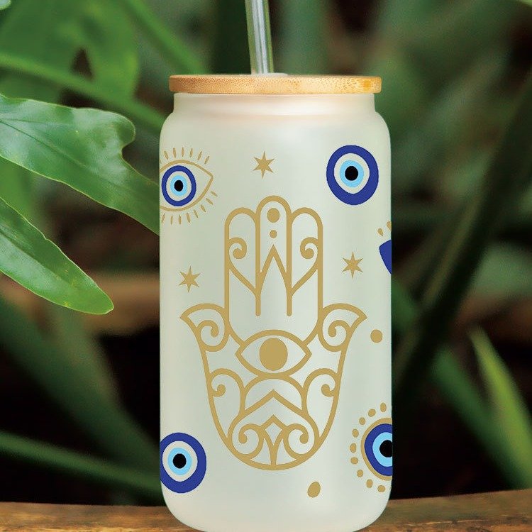 Ready To Ship wholesale Custom girl Design 16oz UV DTF Wrap Cup Glasses Transfer