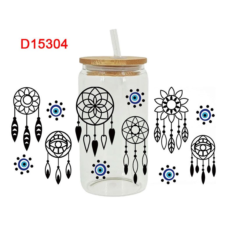 Ready To Ship wholesale Custom girl Design 16oz UV DTF Wrap Cup Glasses Transfer