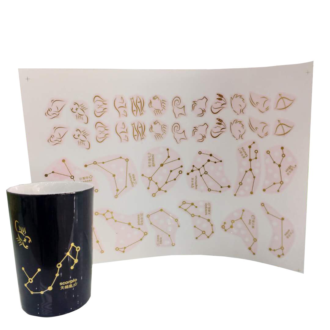 Ornament Water Transfer Printing Custom Stickers Transparent For Porcelain Pot Water Transfer Decals