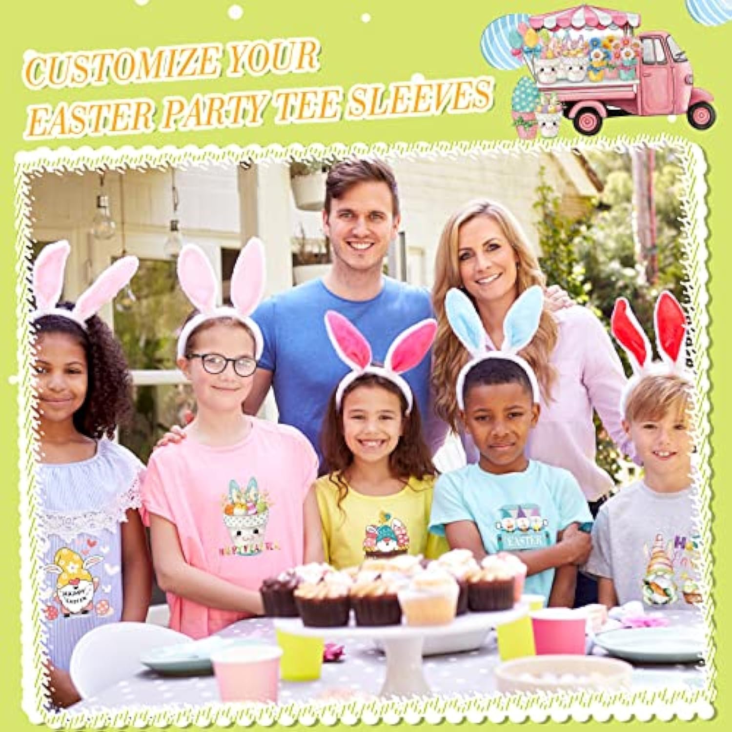 Easter Egg Bunnie Iron on Decals Vinyl Patch Dtf Heat Transfer Ready to Press Screen Print Transfers Dtf Transfers for Garments