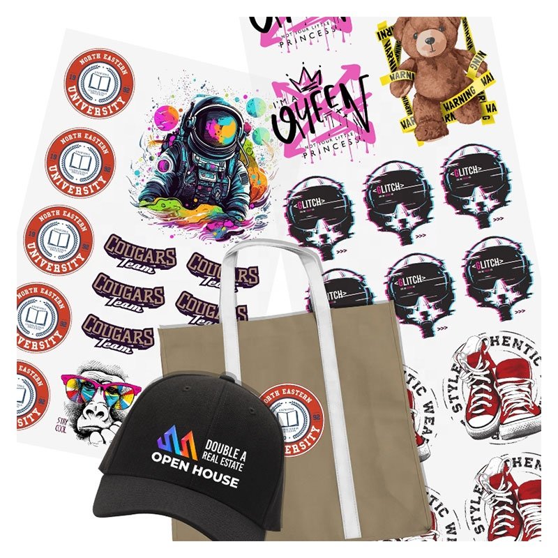 custom color ombre Stickers Transfer Tshirt Labels Designs iron on patches hoodies heat transfer print on cotton fabrics