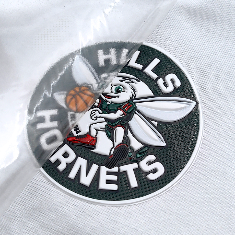 Personality Custom 3D LOGO Patterns Labels Maker Printing Golden Plating Letters Logo Heat Transfer TPU Patches for Clothing