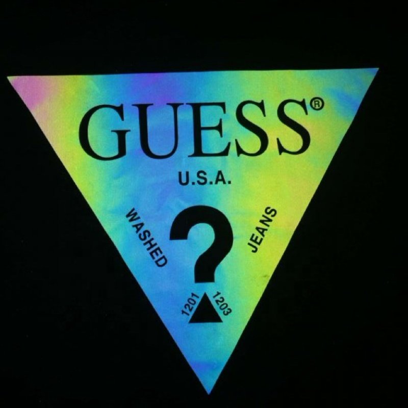 Custom rainbow Laser stickers silver reflective heat transfer printing label high light reflective vinyl heat transfer logo