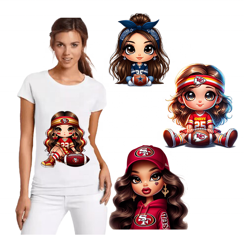 New style durable nfl htv Heat Transfer Vinyl Custom Transfers Designs For T Shirts Heat Transfer Printing Label