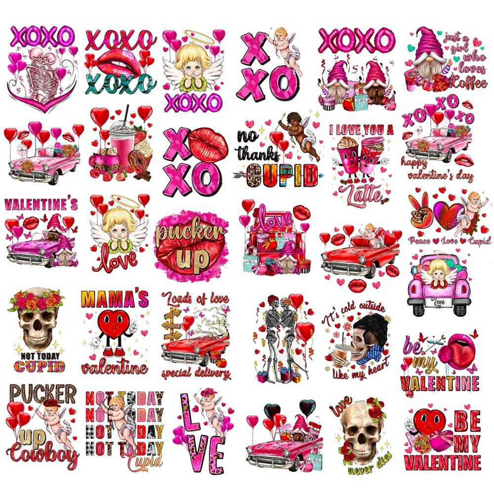 Yunshang Custom Valentine's Day DTF Transfers Printing Valentine's Heat Transfer Vinyl Designs For Clothing t-shirt
