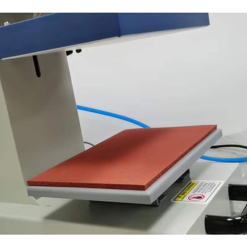 3d Fabric Logo Heat Transfer Embossing Pneumatic tshirt printing dual Heat Press Stamping Machine For T-shirts Clothing