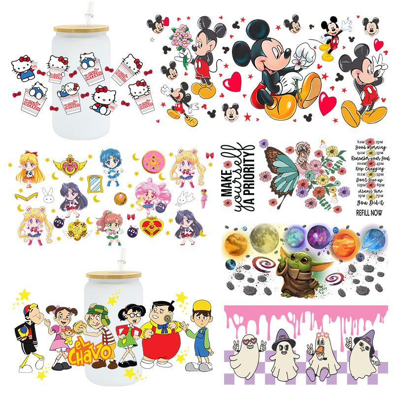 Uv Dtf Packaging Transfer Waterproof Uv Dtf Cup Packaging Custom Logo Label Uvdtf Sticker