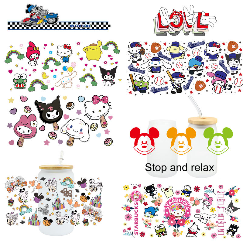 Uv Dtf Packaging Transfer Waterproof Uv Dtf Cup Packaging Custom Logo Label Uvdtf Sticker