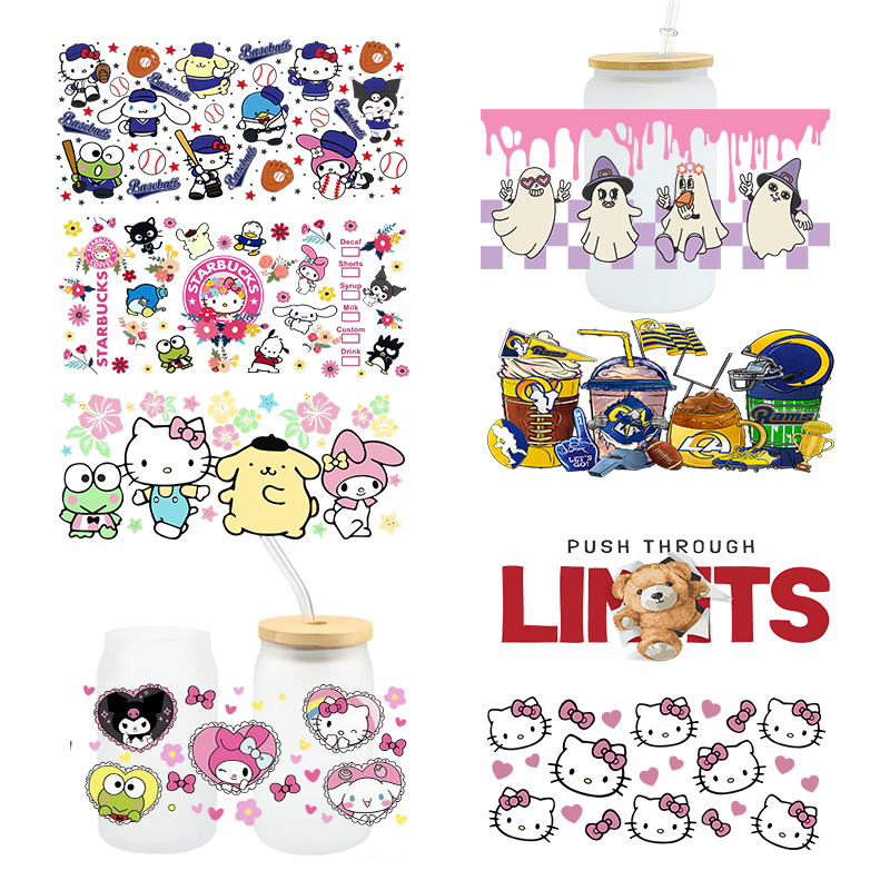 Uv Dtf Packaging Transfer Waterproof Uv Dtf Cup Packaging Custom Logo Label Uvdtf Sticker