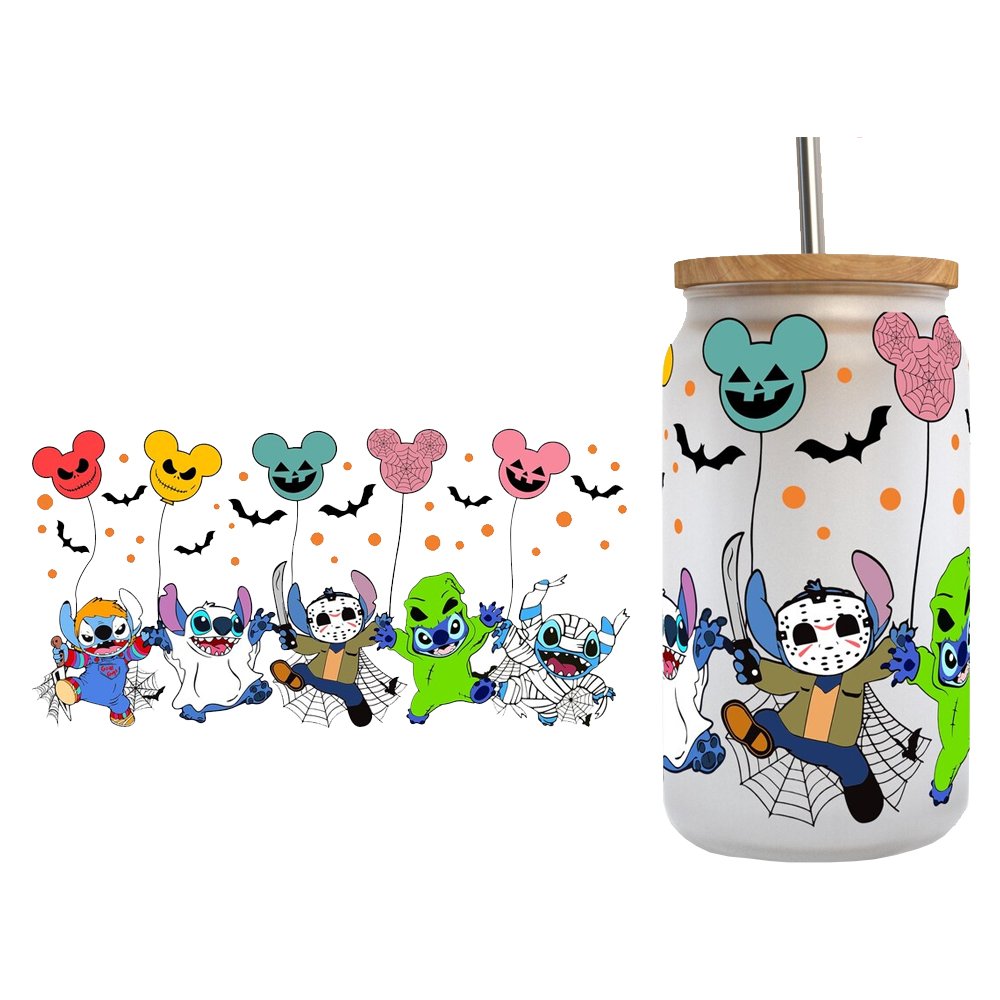 Yunshang Wholesale Custom uv dtf Cup Wrap Transfers logo Halloween cups transfers stickers for Mug Coffee Cups