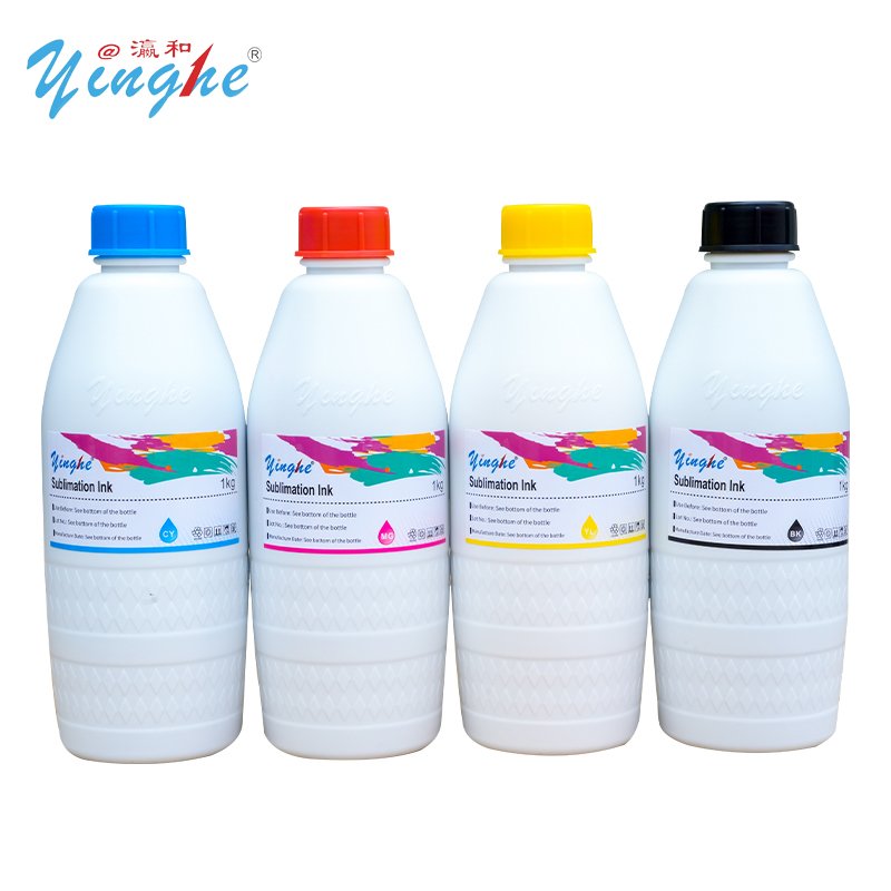 Yinghe Sublimation printer XP600/I3200A1 printhead CMYK Heat Transfer Printing Dye 1000ml=1L cloth/fabric encre de sublimation