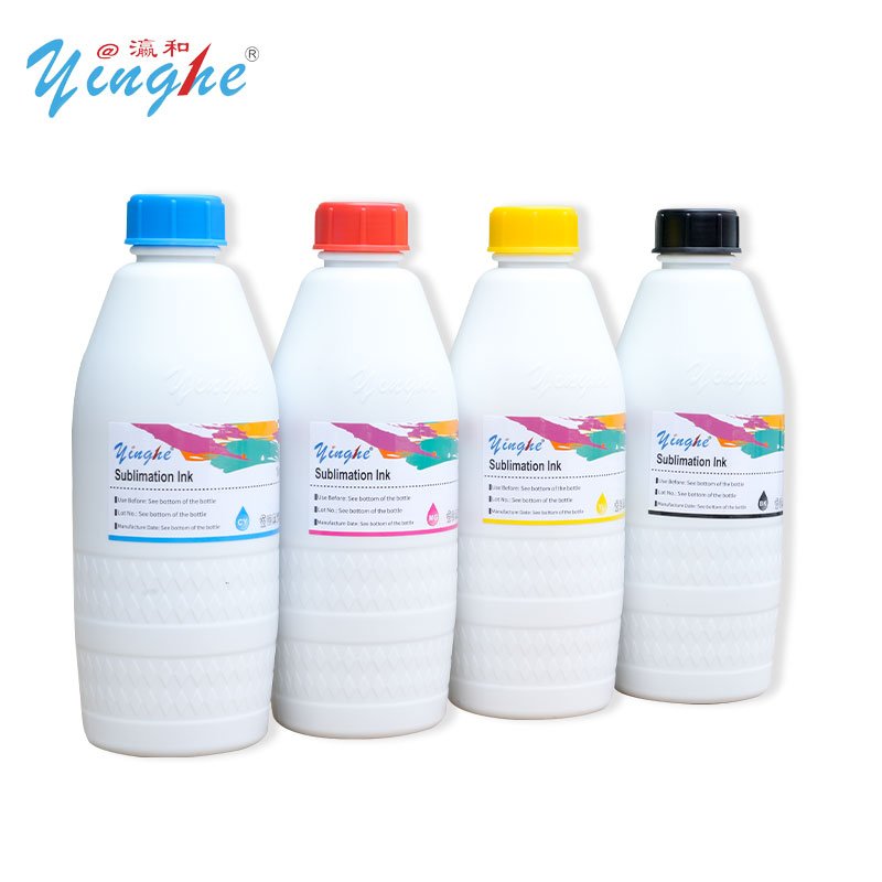 Yinghe Sublimation printer XP600/I3200A1 printhead CMYK Heat Transfer Printing Dye 1000ml=1L cloth/fabric encre de sublimation