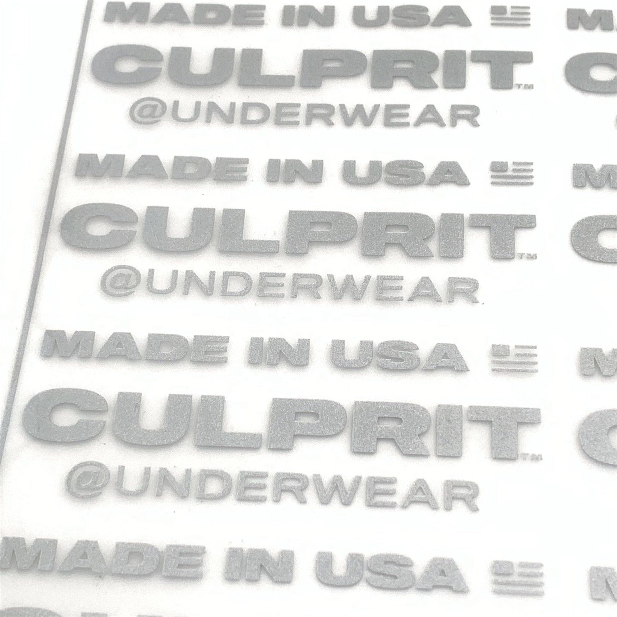 Custom 3d Stereoscopic Silicone Printing Thermal Transfer Label Using Clothing Rubber Transfer Printing Label For Heat Transfer