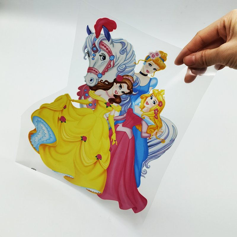 Ready to ship cartoon girl doll princess design screen printed plastisol transfers dtf printing transfer for garment