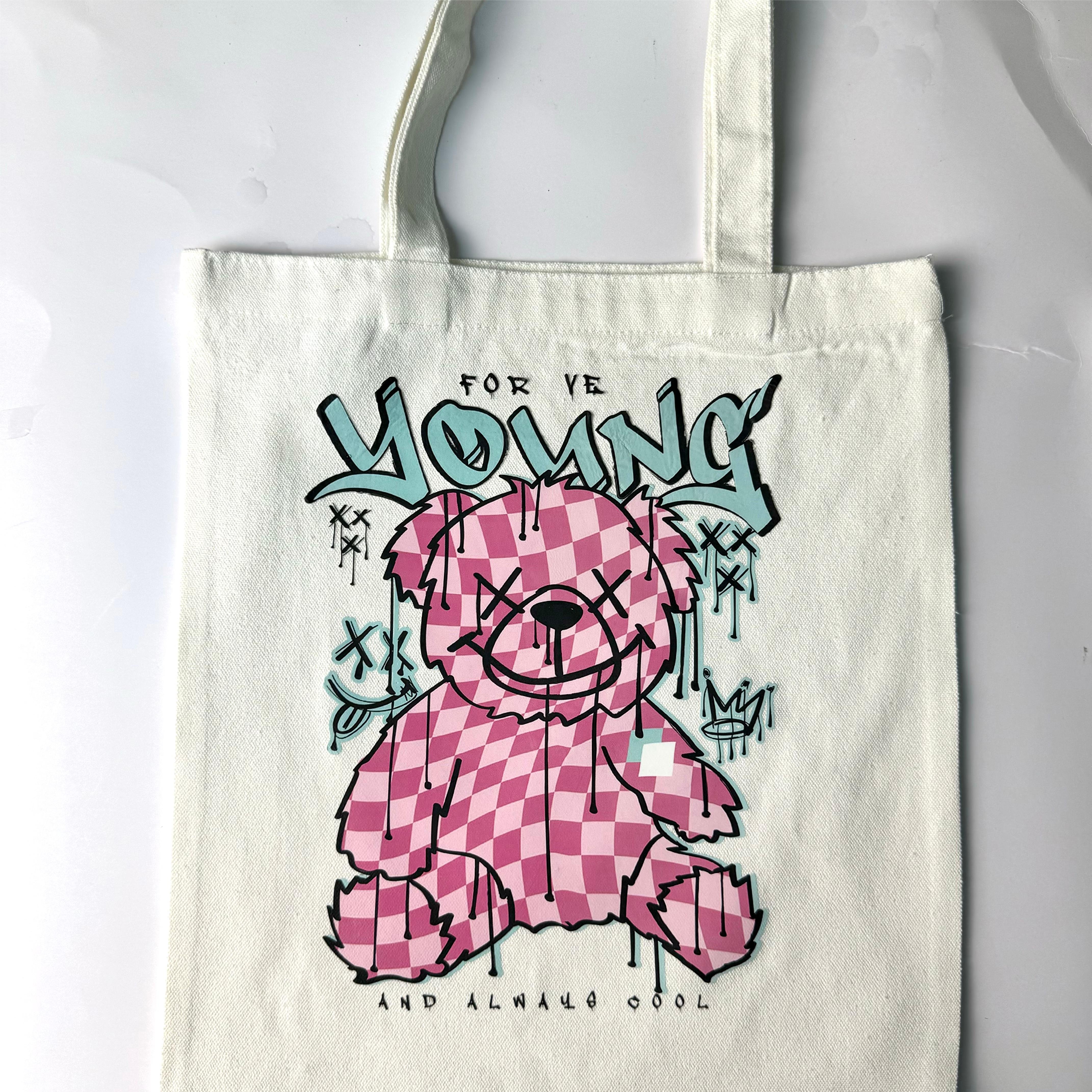High Quality Durable DTF Thermal Transfer Print Iron-On Stickers Bag Decoration Suitable Cotton Leather Wholesale Available
