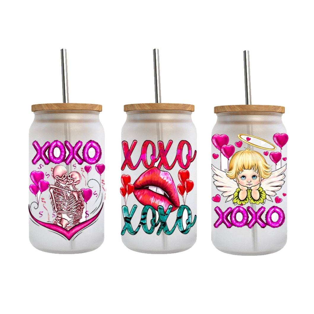 UV-DTF Best Wholesaler UV DTF Cup Transfers Valentines Day Decals Waterproof Sticker for 12oz 16oz cup wrap transfer
