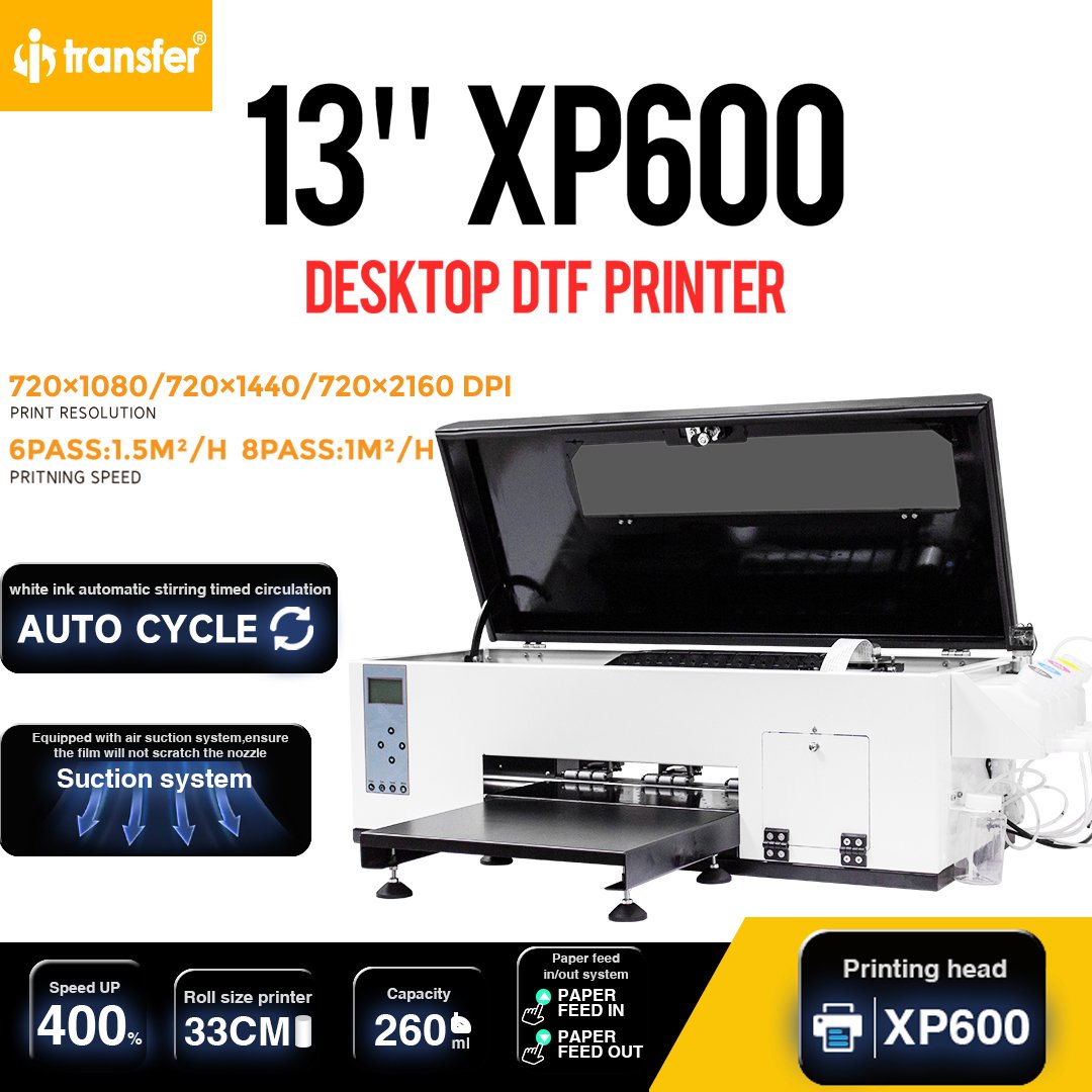 i-transfer Impresora A3 Direct To Film Printing Machine XP600 Printhead DTF Printer Transfer For T-shirt Cloth
