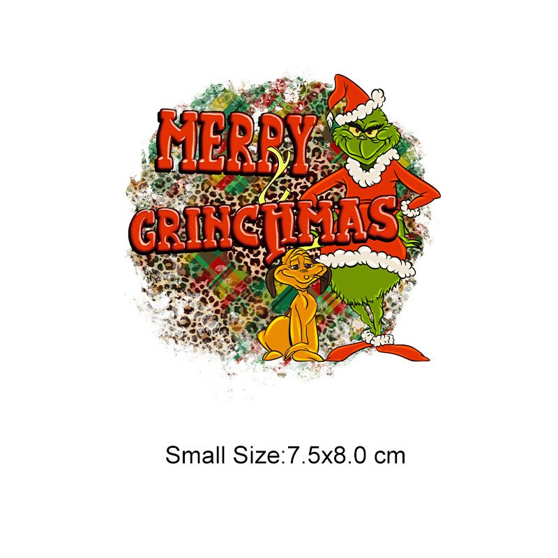 Good Price Merry Christmas Plastisol Heat Transfer Custom dtf Prints Designs Screen Print Transfers for t Shirt