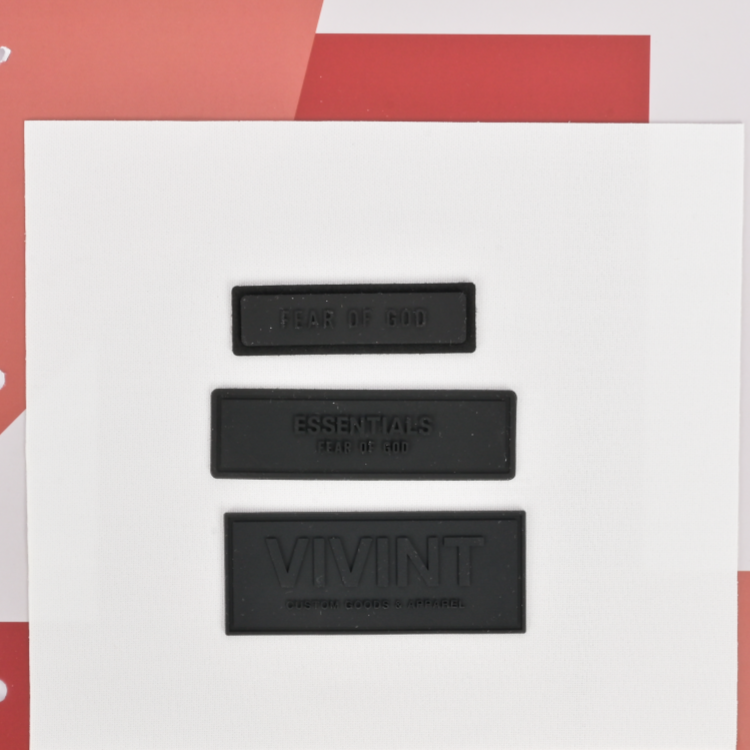 Factory Custom Silk Screen Printing 3D raised Soft Silicone Heat Transfer Printing Label for garment labels