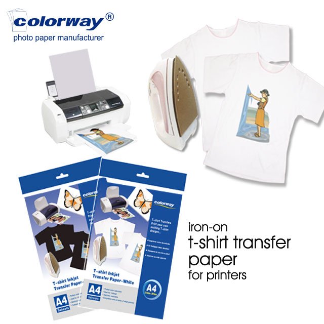A4 Size Inkjet Light Heat Transfer Paper for Cotton fabrics