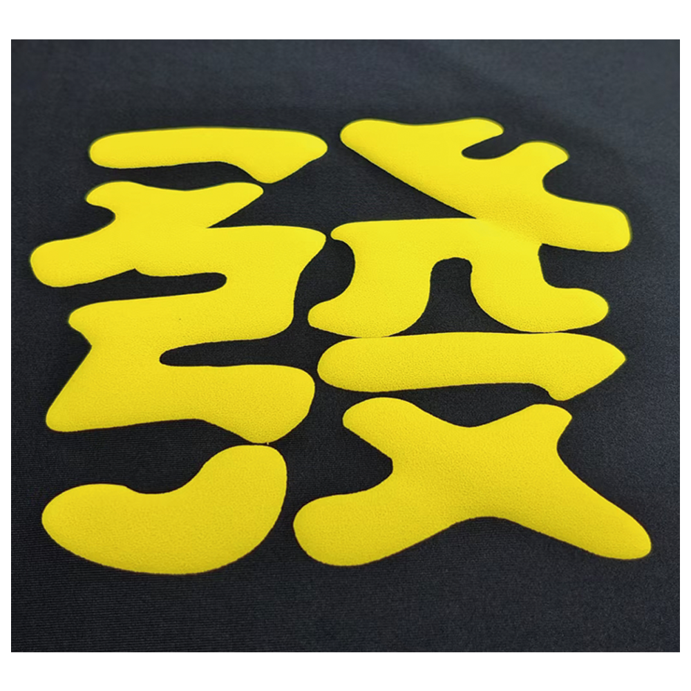hongcai puff heat transfer printing Custom Design Colorful 3D Puff Screen Puff Print For Men's T-shirts Cotton
