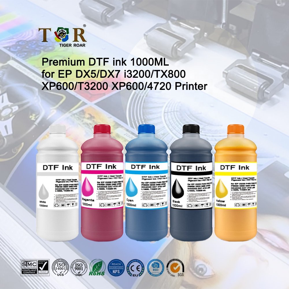 Premium DTF Pet Film White Transfer Pigment DTF Ink 500ml for A3 Film DTF Printer T-shirt Transfer Printing Textile Pigment Ink