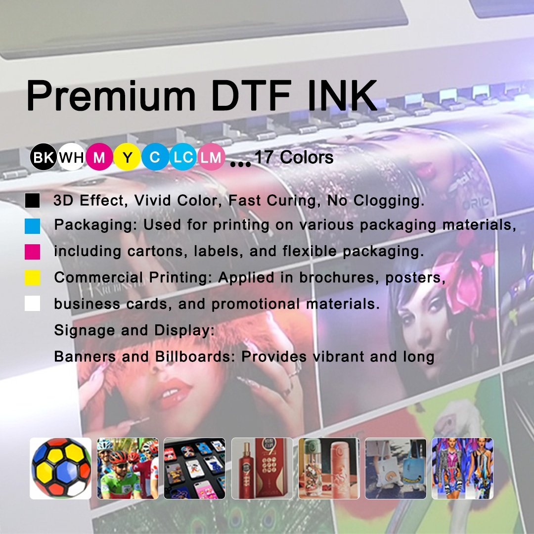 Premium DTF Pet Film White Transfer Pigment DTF Ink 500ml for A3 Film DTF Printer T-shirt Transfer Printing Textile Pigment Ink