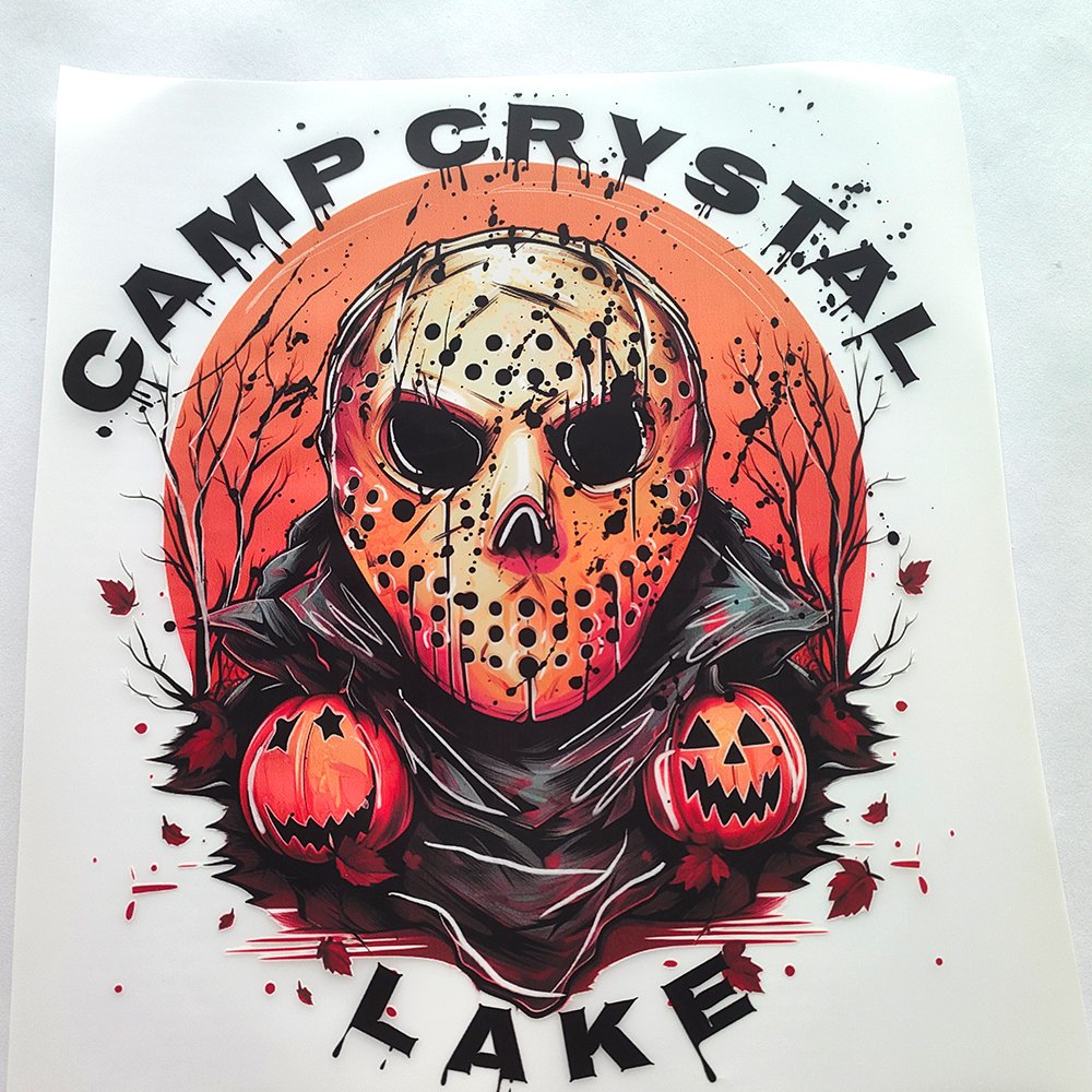 Screen print wholesale design ready to press plastisol halloween thermal iron on vinyl custom dtf heat transfer for t-shirt