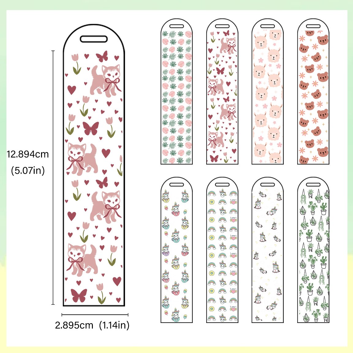 Custom Bookmark Wraps UV DTF Decals Stickers Transfers Print Bundle For Hotel DIY 1.14*5.07in