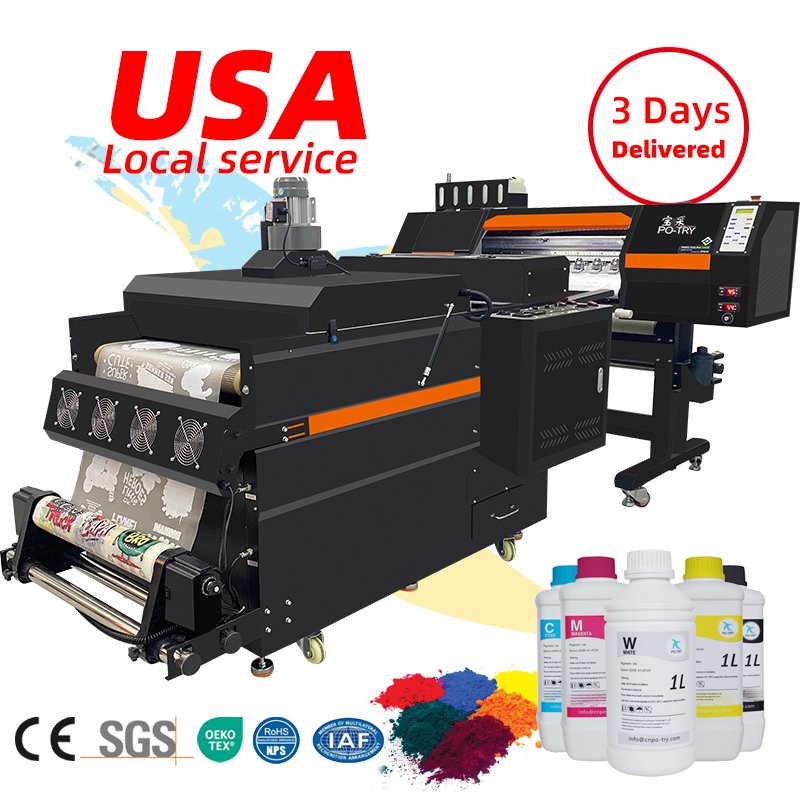 PO-TRY Easy To Operate Humanized Design Heat Transfer Printer High Precision Commercial DTF Printing Machine