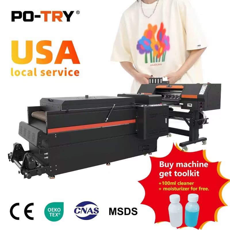 PO-TRY Easy To Operate Humanized Design Heat Transfer Printer High Precision Commercial DTF Printing Machine