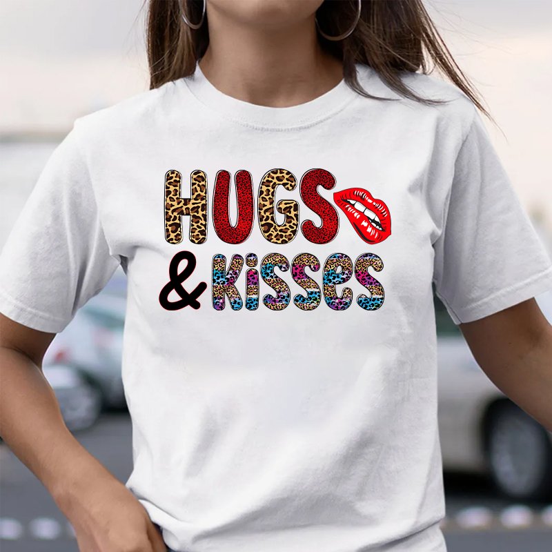 Hugs and Kisses Valentine's Day DTF transfer Print