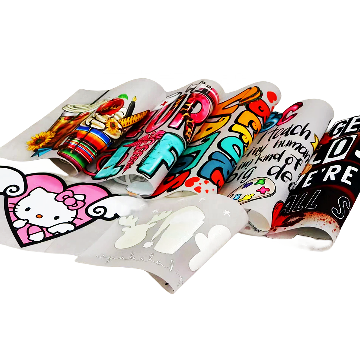 Factory Hot Sale Custom Black Girl DTF Heat Transfer Print Flat Effect Screen Heat Transfers Printing for T-Shirts