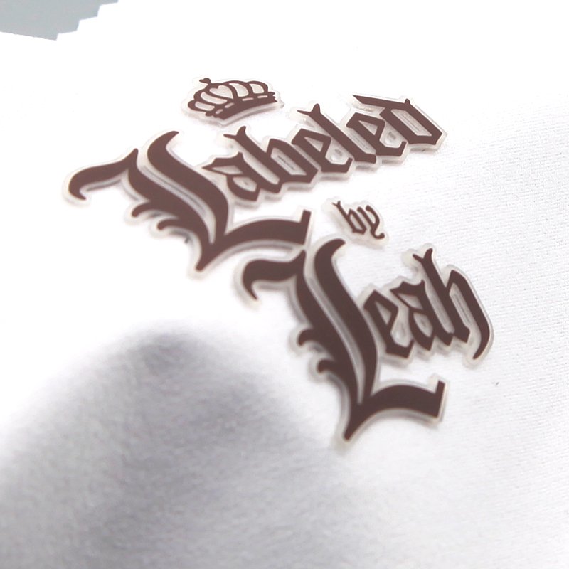 Hot Press Washing Tag 3d Raised Printed Iron On Patches Sticker Clothing Hat Silicone Rubber Heat Transfer Vinyl Logo Custom