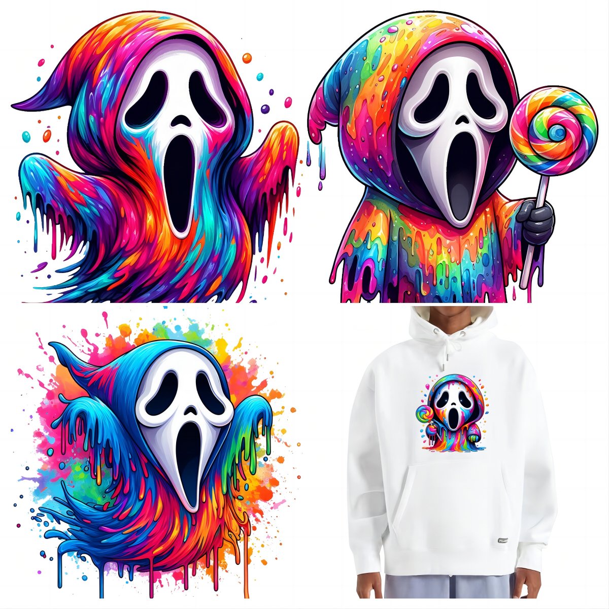 High Quality Factory Custom Dtf Printing Label Transfer Printing Vinyl Transfer Sticker for T-shirt Heat Transfer Halloween QZYY