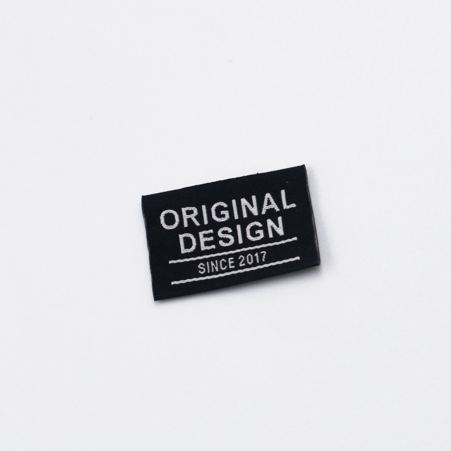 Custom Machine Woven Damask Brand Name Neck Tags Labels for Clothings