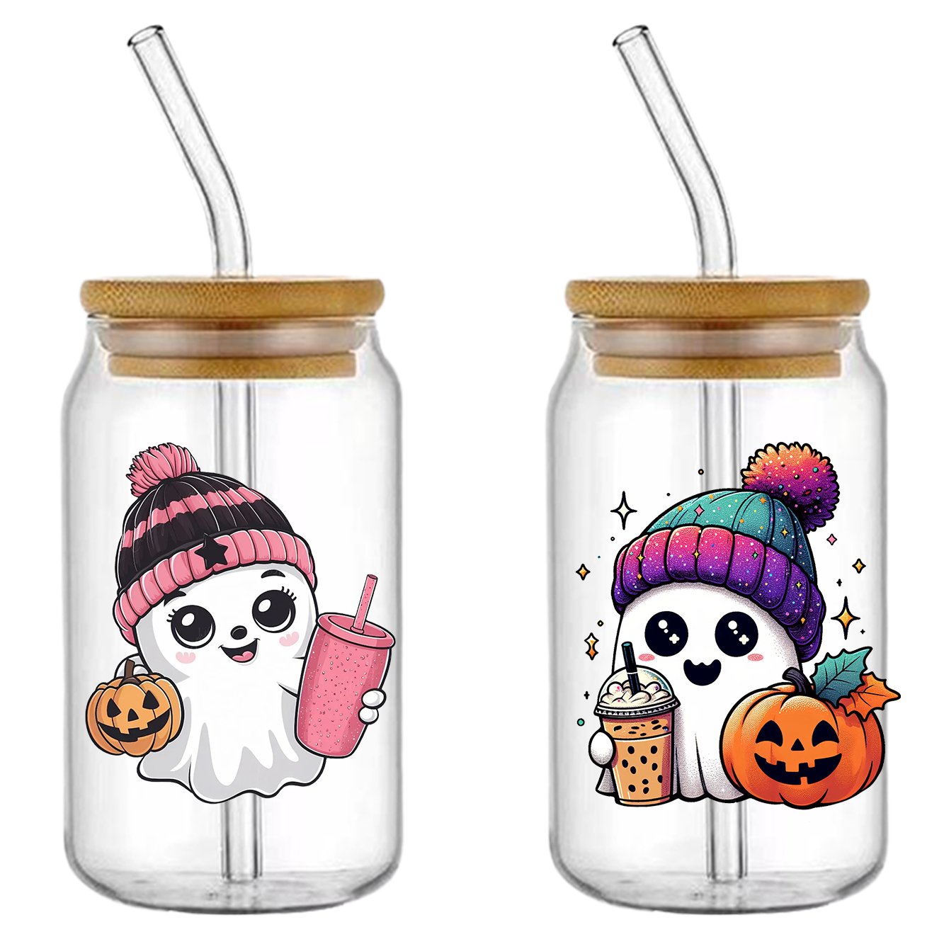 Custom UV DTF stickers Halloween for tumblers cups 16oz 20oz UV DTF Cup Wrap Transfers Heat Transfer Printing UV DTF transfers